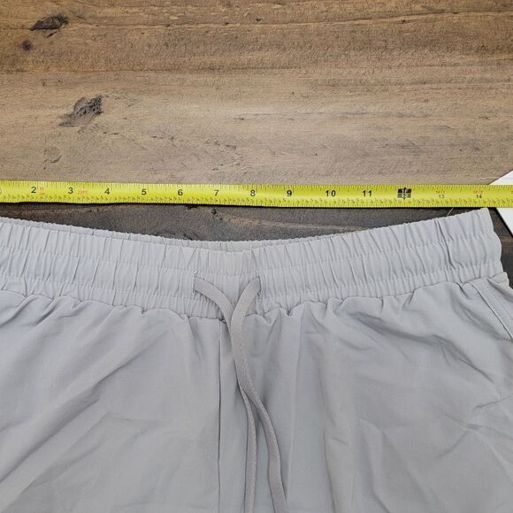 CRAZY YOGA Gray Women's Mid Rise Running Shorts Mesh Quick Dry Size M - Picture 10 of 11
